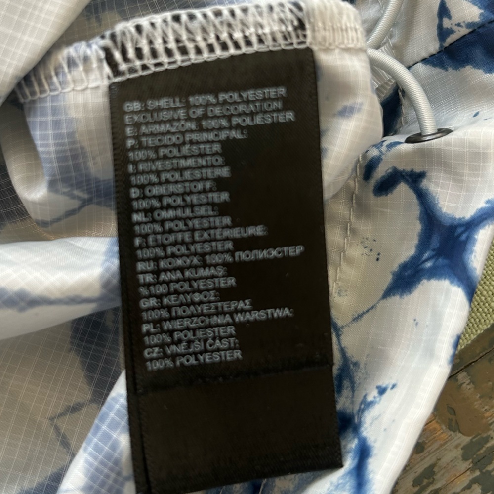 The North Face Windbreaker Pullover Pocket in Front Women’s Medium Blue Pattern - Picture 4 of 13